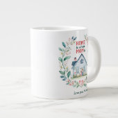 Waterverf Home is waar mama een aangepaste naam he Grote Koffiekop (Voorkant rechts)