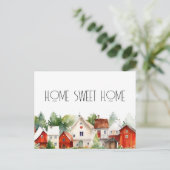 Waterverf Home Sweet Home Vastgoed Briefkaart (Staand voorkant)