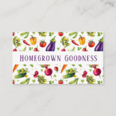 Waterverf Homegrown vegetable Pattern Visitekaartje (Voorkant)