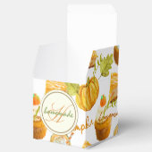 Waterverf Homemade Pumpkin Pie & Treemonogram Bedankdoosjes (Geopend)