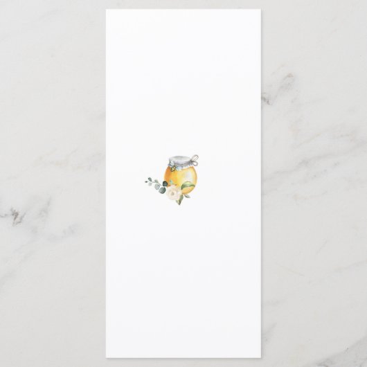 Waterverf hommelbloem menu (Achterkant)