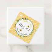 Waterverf Hommels Honingraat Ba-Bee Baby shower Bedankjes Labels (In situ)
