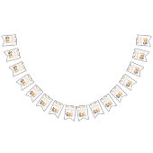 Waterverf hond eerste verjaardag Paw-ty Vlaggetjes (Alle)