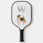 Waterverf hond gepersonaliseerd pickleball paddle (Voorkant)