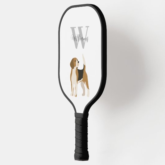 Waterverf hond gepersonaliseerd pickleball paddle (Links)
