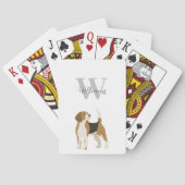 Waterverf hond gepersonaliseerd pokerkaarten (Achterkant)