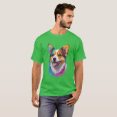 Waterverf Hond  grappig T-shirt (Voorkant volledig)