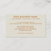 Waterverf Hond Grooming Walking Sitting Boarding Visitekaartje (Achterkant)