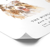 Waterverf Hond Handtekening Drinken Trouwbar Teken Poster (Hoek)