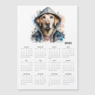 Waterverf Hond in Hoodie Splash Art 2025 Kalender