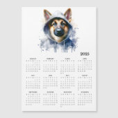 Waterverf Hond in Hoodie Splash Art 2025 Kalender (Voorkant)