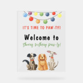 Waterverf hond kinderen verjaardag acryl bord (Voorkant)