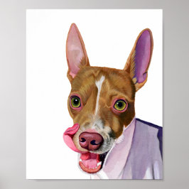 Waterverf Hond Kunstwerk Print