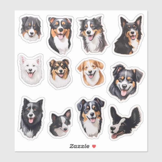 Waterverf Hond Scrapbook Stationery Sticker (Vel)