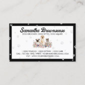 Waterverf Honden Kat op een Pauw Print - Pet Sitte Visitekaartje (Achterkant)