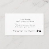 Waterverf honden Pet zitten Visitekaartje (Achterkant)