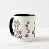 Waterverf Hondenliefhebber Combo Mok (15oz) (Voorkant links)
