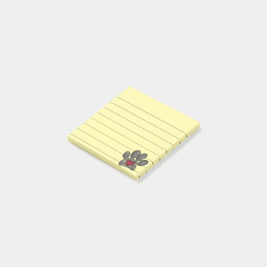 Waterverf Hondenliefhebber gevoerd 3x3 Post-it® Notes (Schuin)