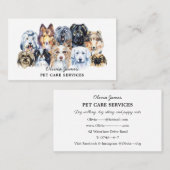 Waterverf hondenloopster visitekaartje (Voorkant / Achterkant)