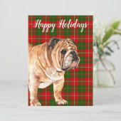 Waterverf Hondenpenning Persoonlijk Aangepast Feestdagenkaart (Staand voorkant)