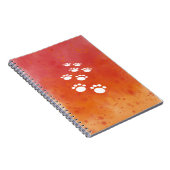 Waterverf Hondenpootsporen Notitieboek (Rechterzijde)