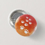 Waterverf Hondenpootsporen Ronde Button 3,2 Cm (Voorkant /achterkant)