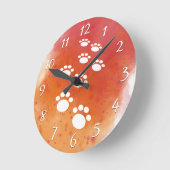 Waterverf Hondenpootsporen Ronde Klok (Hoek)