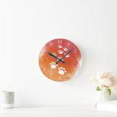 Waterverf Hondenpootsporen Ronde Klok (Huis)