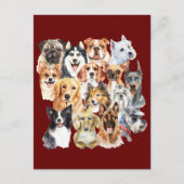 Waterverf Hondenrassen Briefkaart (Voorkant)