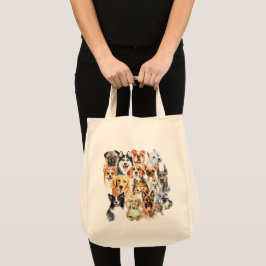 Waterverf Hondenrassen Collage Tote Bag