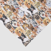 Waterverf Hondenrassen Patroon Tissuepapier (Detail)
