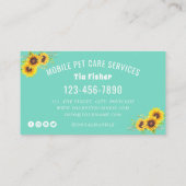 Waterverf Hondenrassen Pet Groomer Visitekaartje (Achterkant)