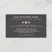 Waterverf Hondenrassen Pet Grooming roze grijs Visitekaartje (Achterkant)