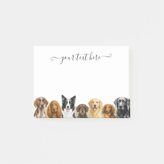 Waterverf Hondenrassen Post-it® Notes (Voorkant)