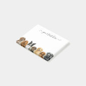 Waterverf Hondenrassen Post-it® Notes (Schuin)