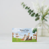 Waterverf Hondenverzorging, Huisdier Walker Sitter Visitekaartje (Staand voorkant)