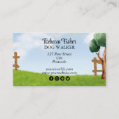 Waterverf Hondenverzorging, Huisdier Walker Sitter Visitekaartje (Achterkant)