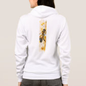 Waterverf Honey Bee Brushstroke Paint Hoodie (Achterkant)