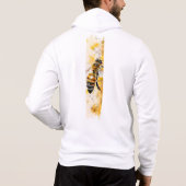 Waterverf Honey Bee Brushstroke Paint Hoodie (Achterkant)