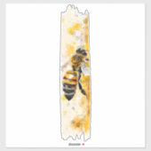 Waterverf Honey Bee Brushstroke Paint Sticker (Vel)