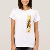 Waterverf Honey Bee Brushstroke Paint T-shirt (Voorkant)