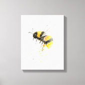 Waterverf Honey Bee Canvas Print (Voorkant)