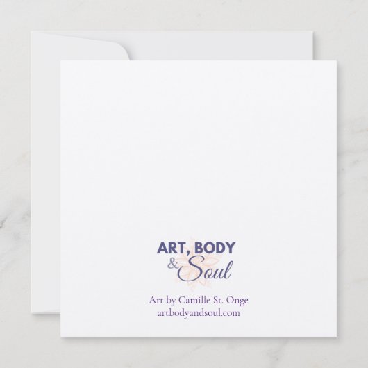 Waterverf Honey Bee Note Card Bedankkaart (Achterkant)