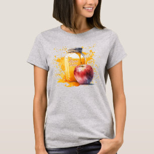 Waterverf Honey en Apple Shana Tova T-shirt