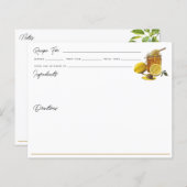 Waterverf Honey Lemon Recept Kaart (Voorkant / Achterkant)