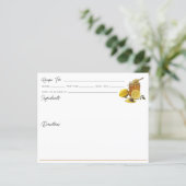 Waterverf Honey Lemon Recept Kaart (Staand voorkant)