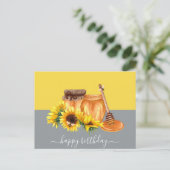 Waterverf Honey nog Life Briefkaart (Staand voorkant)