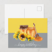 Waterverf Honey nog Life Briefkaart (Voorkant / Achterkant)