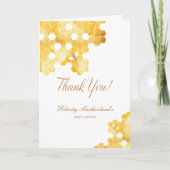 Waterverf Honeycomb & Bee Baby shower Bedankt (Voorkant)