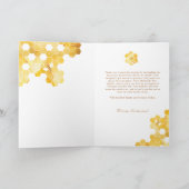 Waterverf Honeycomb & Bee Baby shower Bedankt (Binnen)